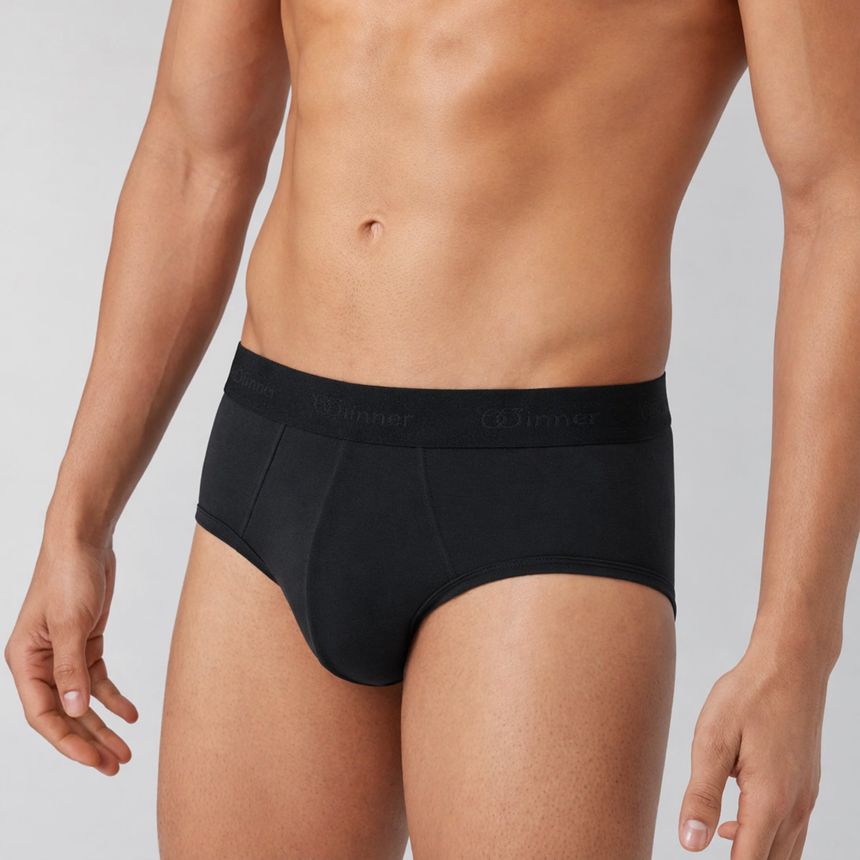 Winner's Mens Black Comforter Brief - 43684