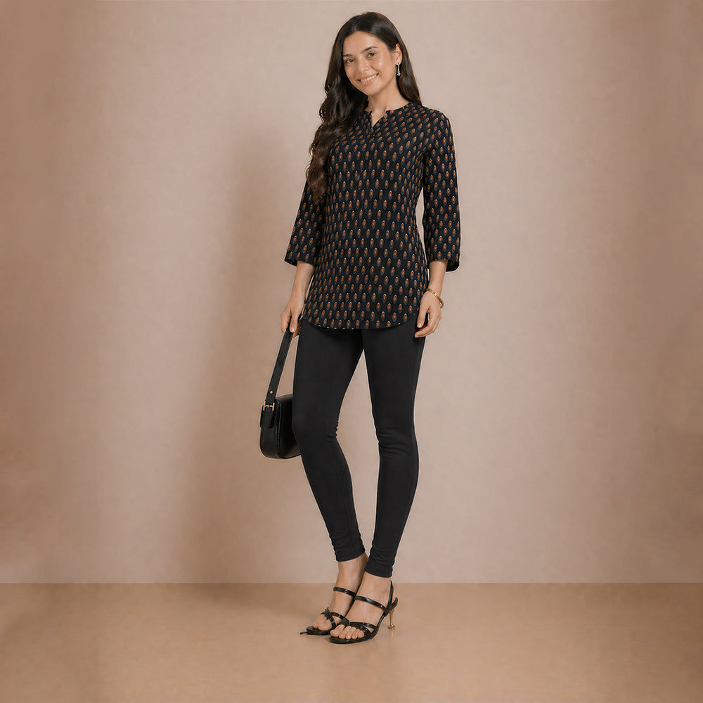 Winner Black Womens Modern Fit Leggings -43716