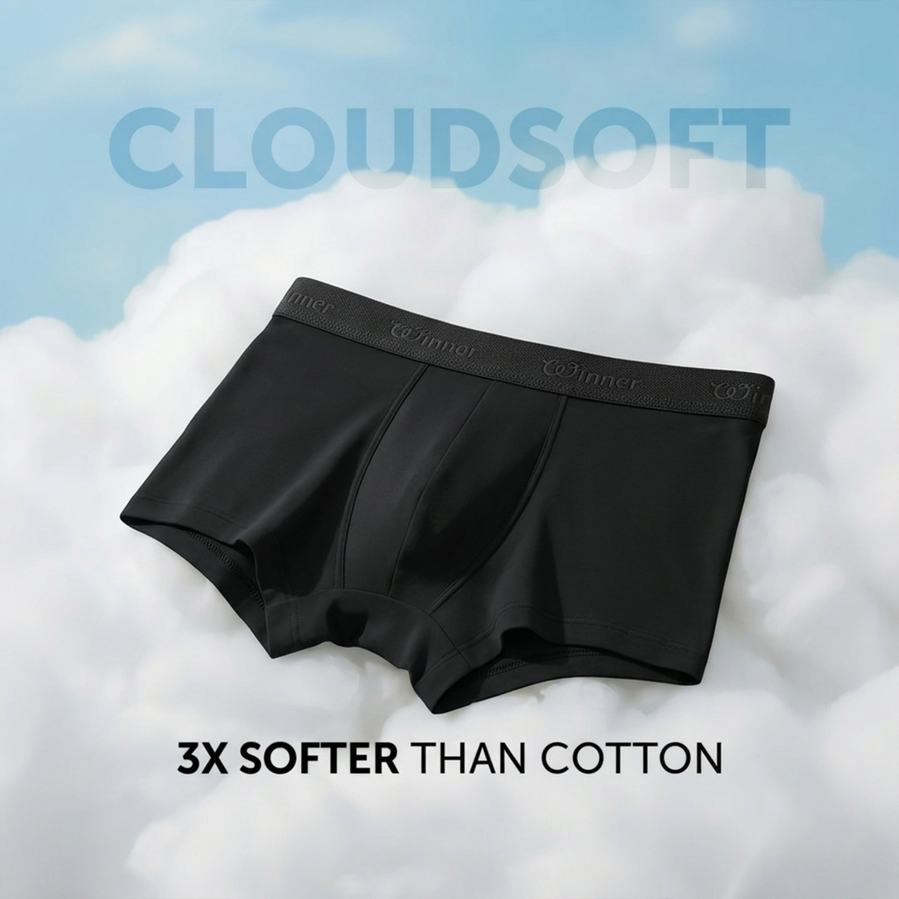 Men's Black Comforter Boxer - 43673