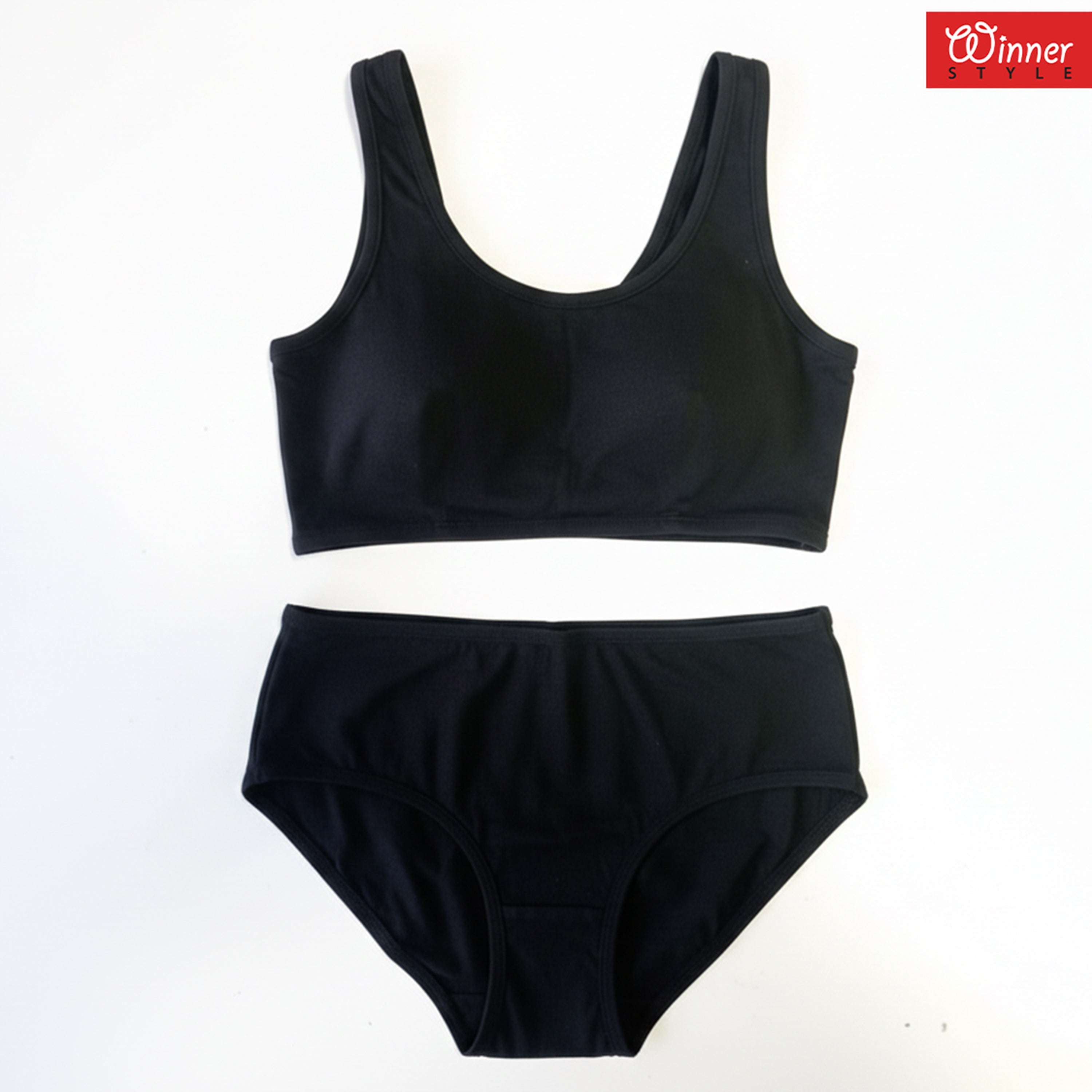 Winner Women's Black Bra  & Panty Set - 73634