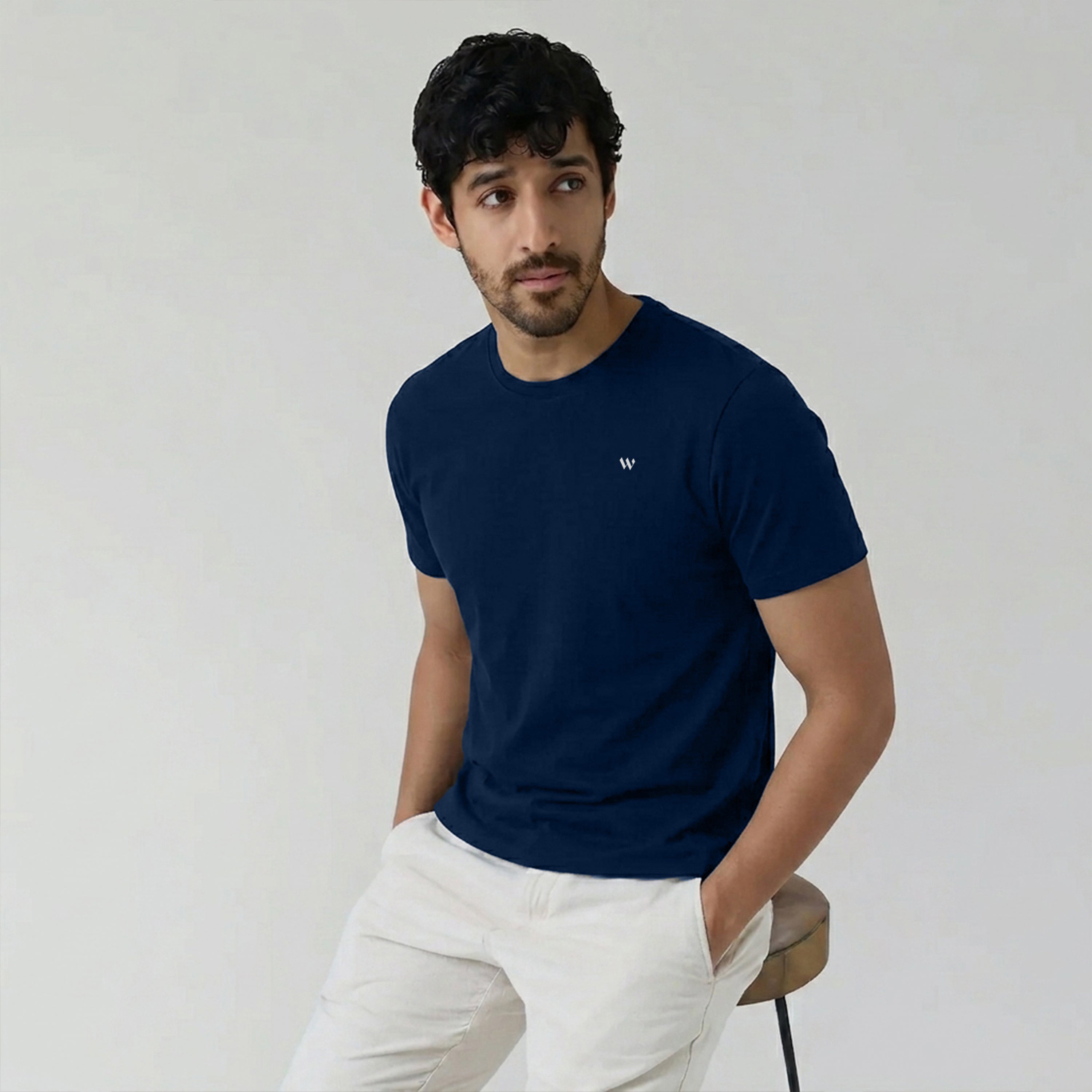 Winner  Mens Blue Regular T Shirt -73435