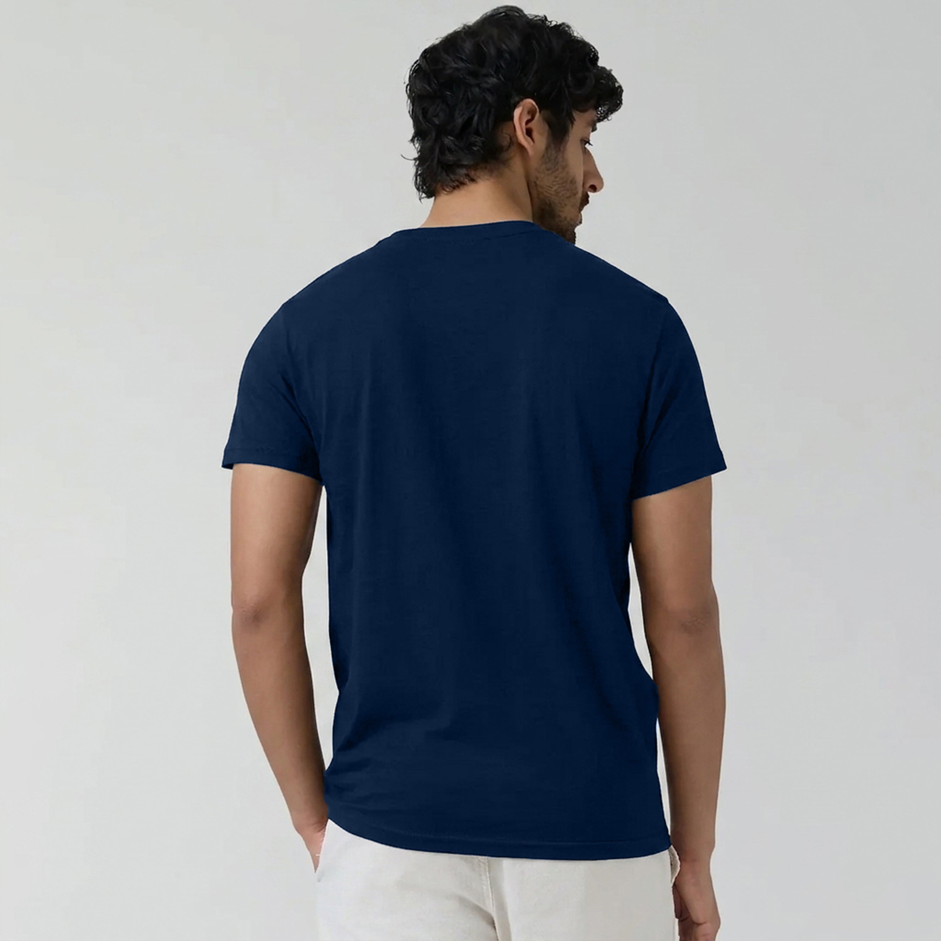 Winner  Mens Blue Regular T Shirt -73435