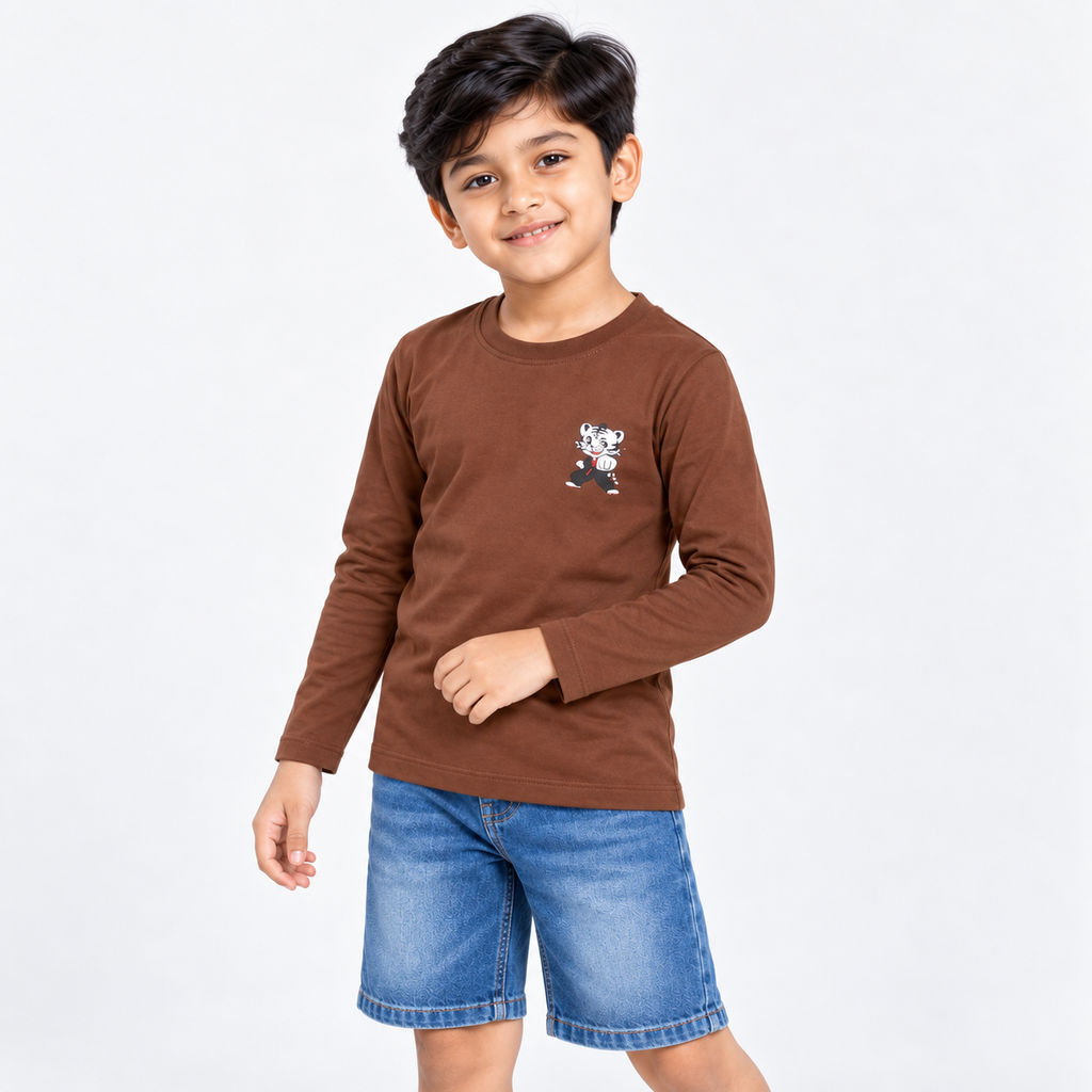 Winner Boys coffee Full Sleeve T Shirt 80346