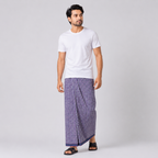 Winner Lavender Checkered Men's Lungi (5.5 Hand) - 44011