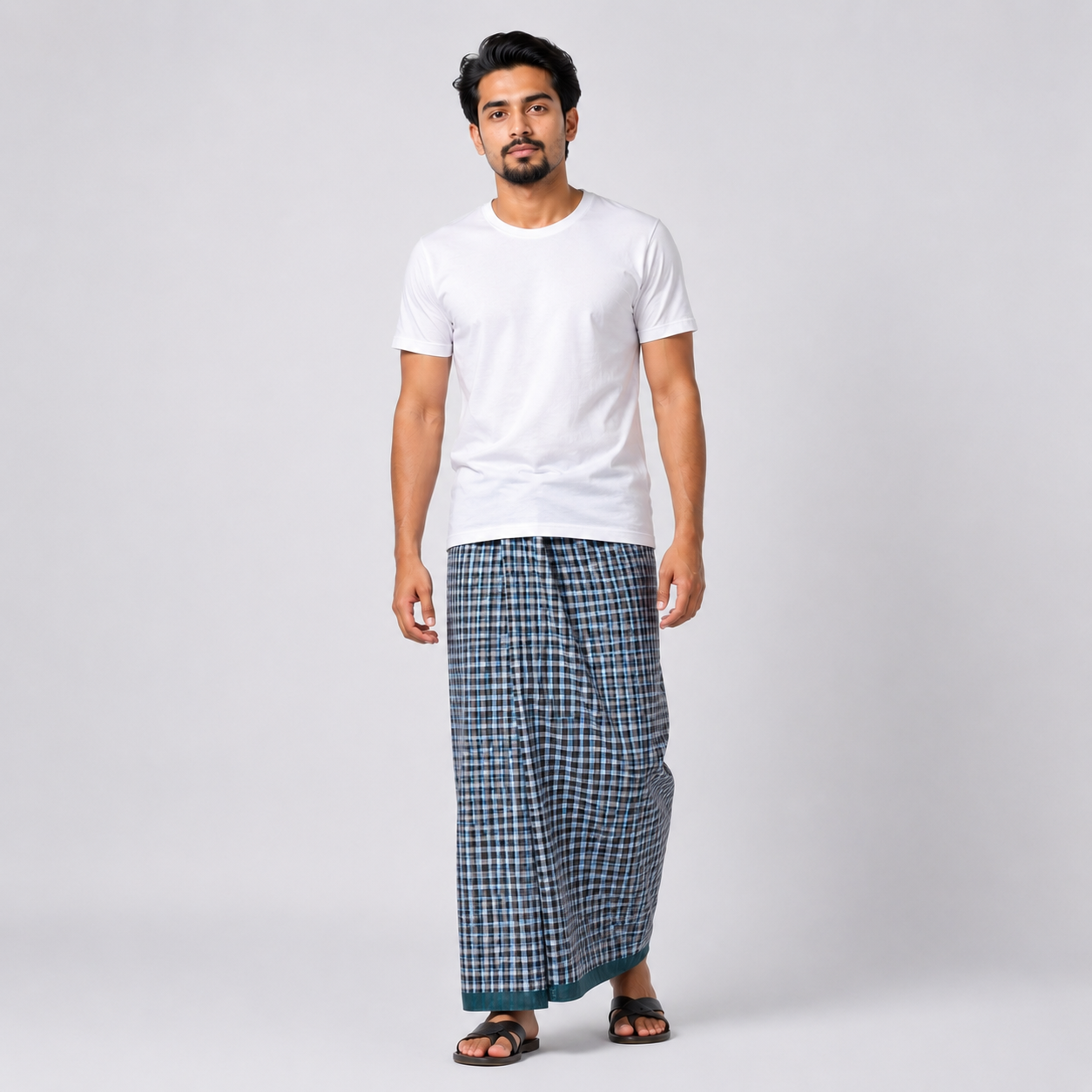 Men's Lungi (5.5 Mtr) - COM-1 (6 Pcs Pack)