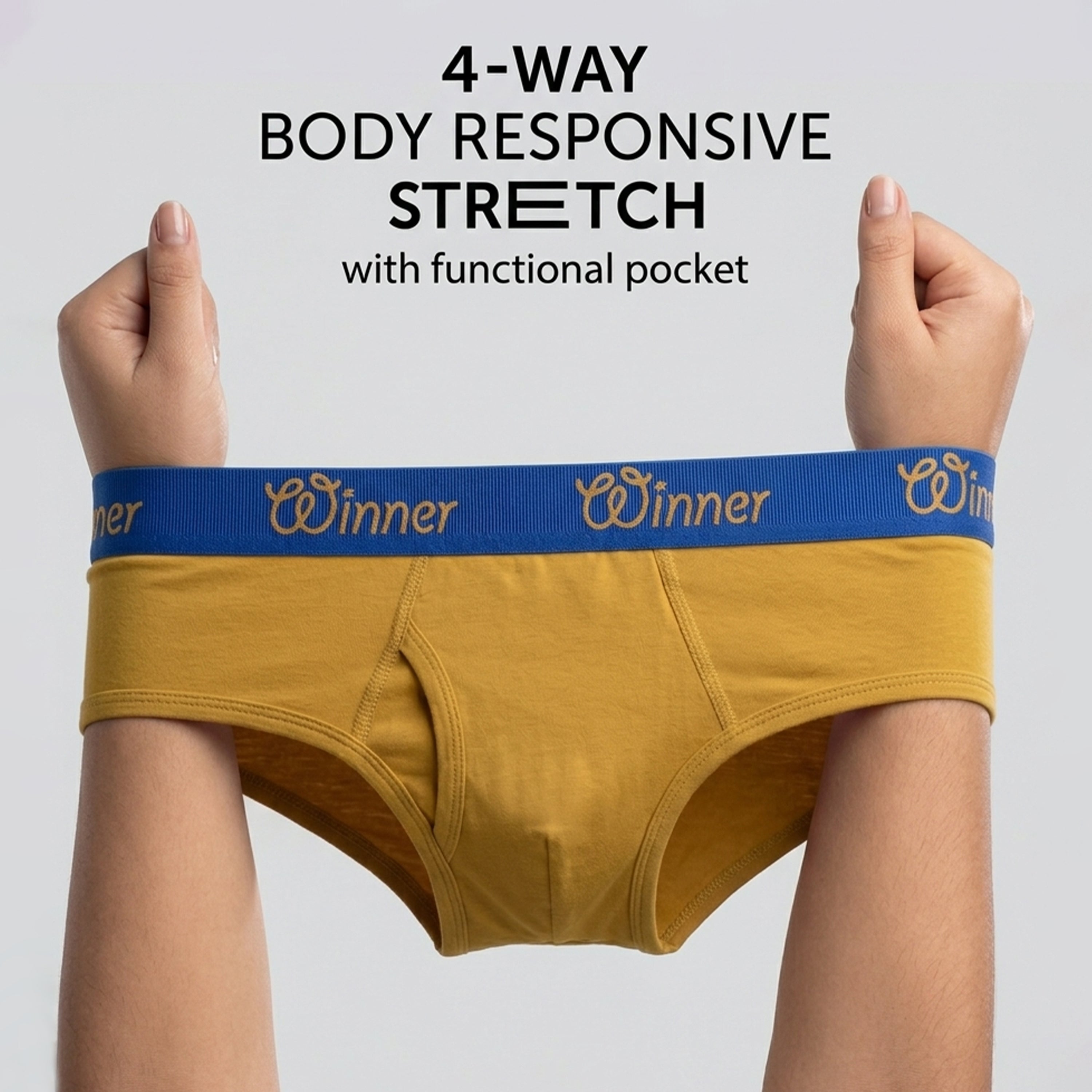 Winner's Mens Golden Deluxe Brief - 43685