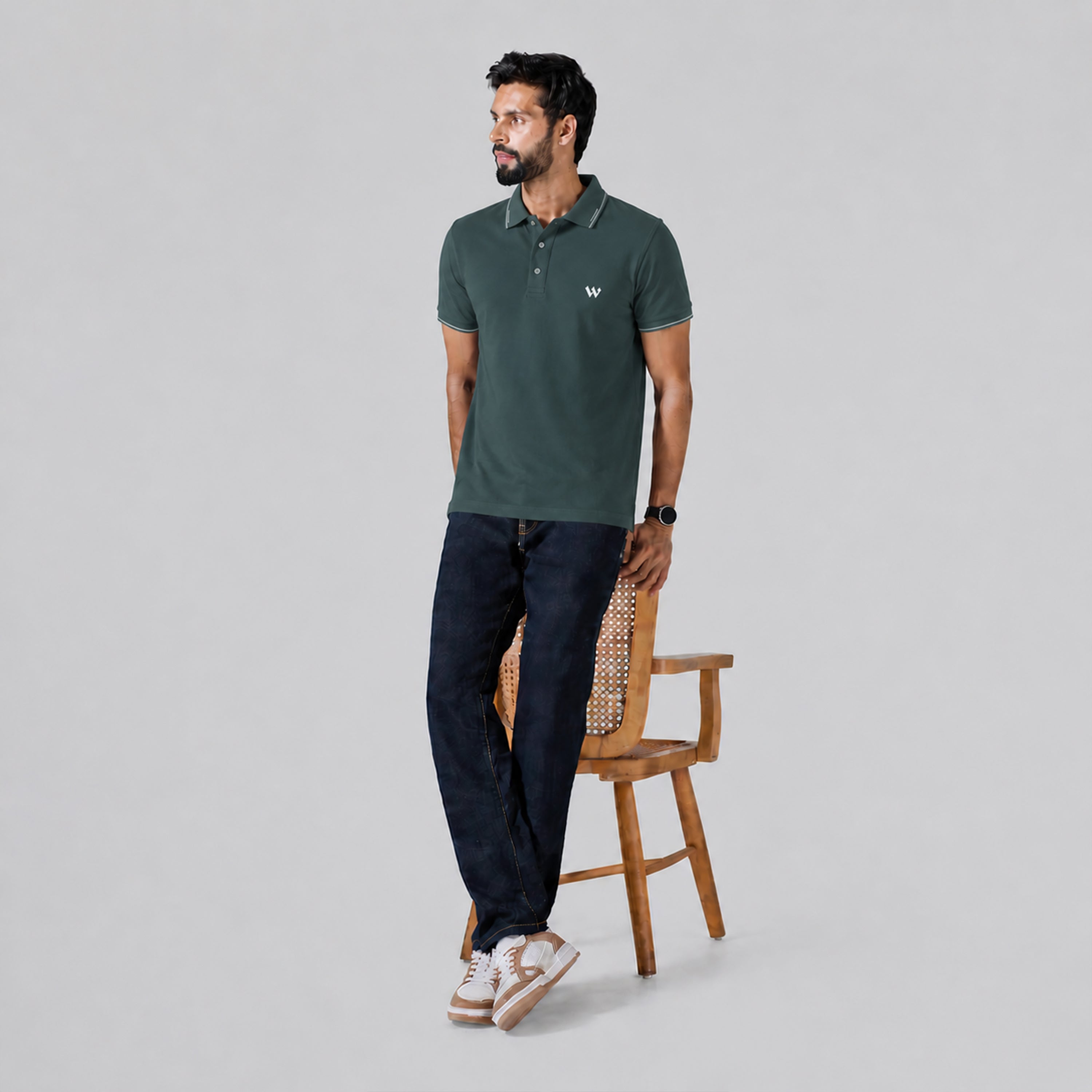 Winner Mens Green Polo T Shirt - 73584