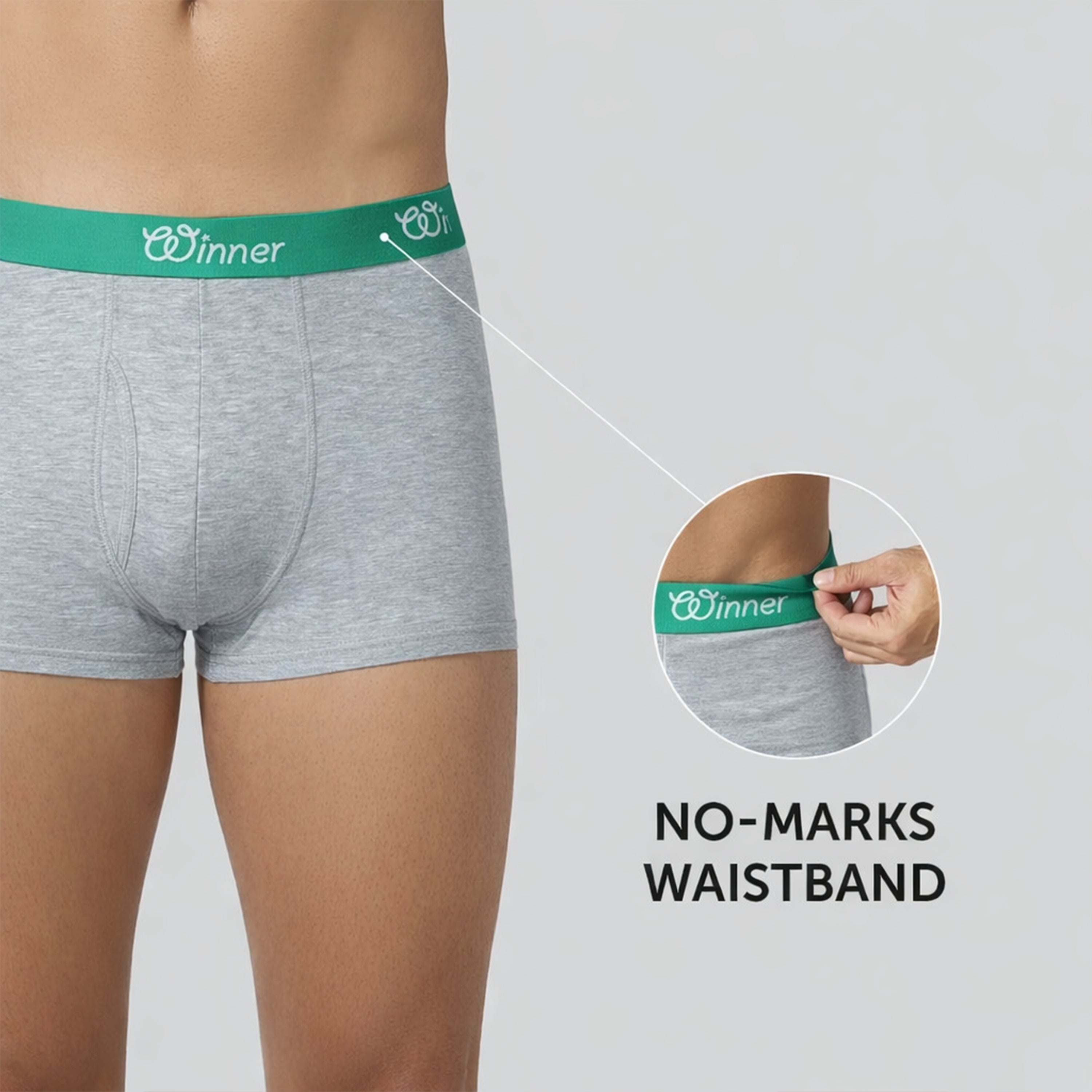 Men's Grey Deluxe Boxer - 43606