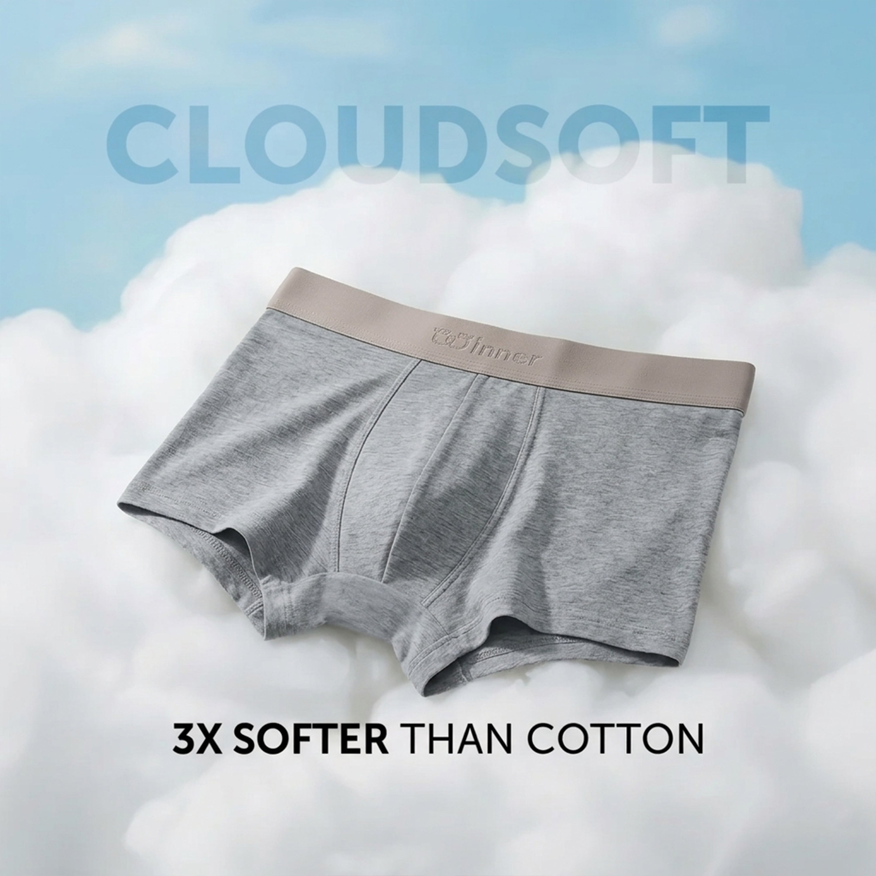 Men's Grey Comforter Boxer - 43673