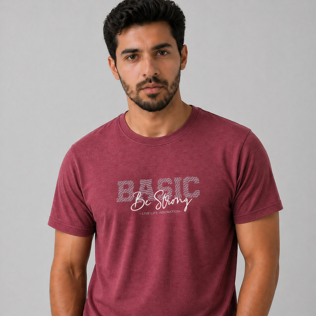 Winner Men's Maroon T Shirt - 80089