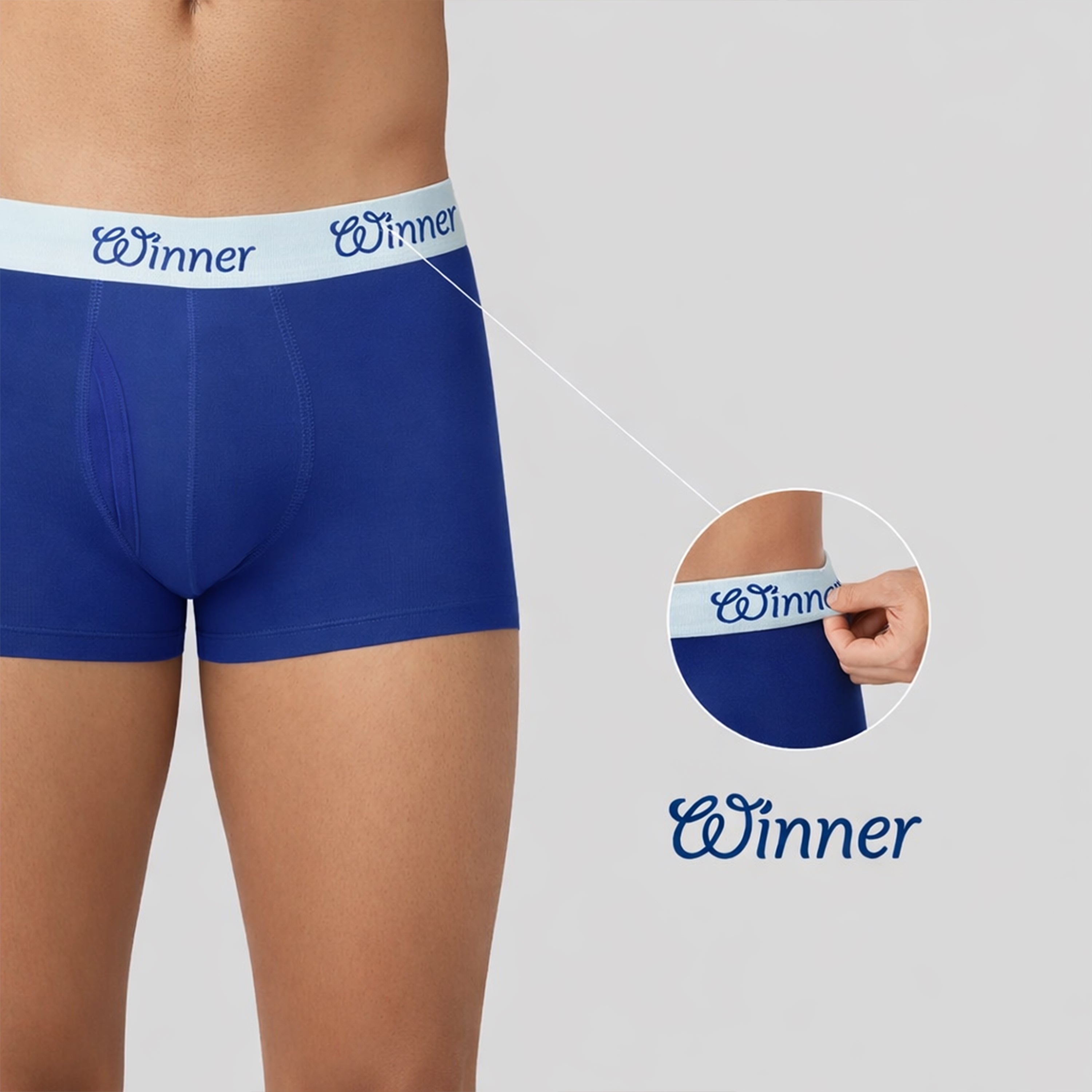 Men's Blue Deluxe Boxer - 43606