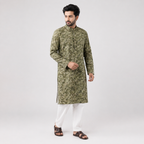 Winner Mens Olive Panjabi - 73915