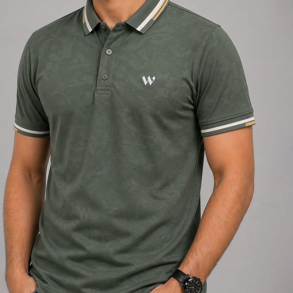 Winner's Men's Olive Polo Shirt - 73537