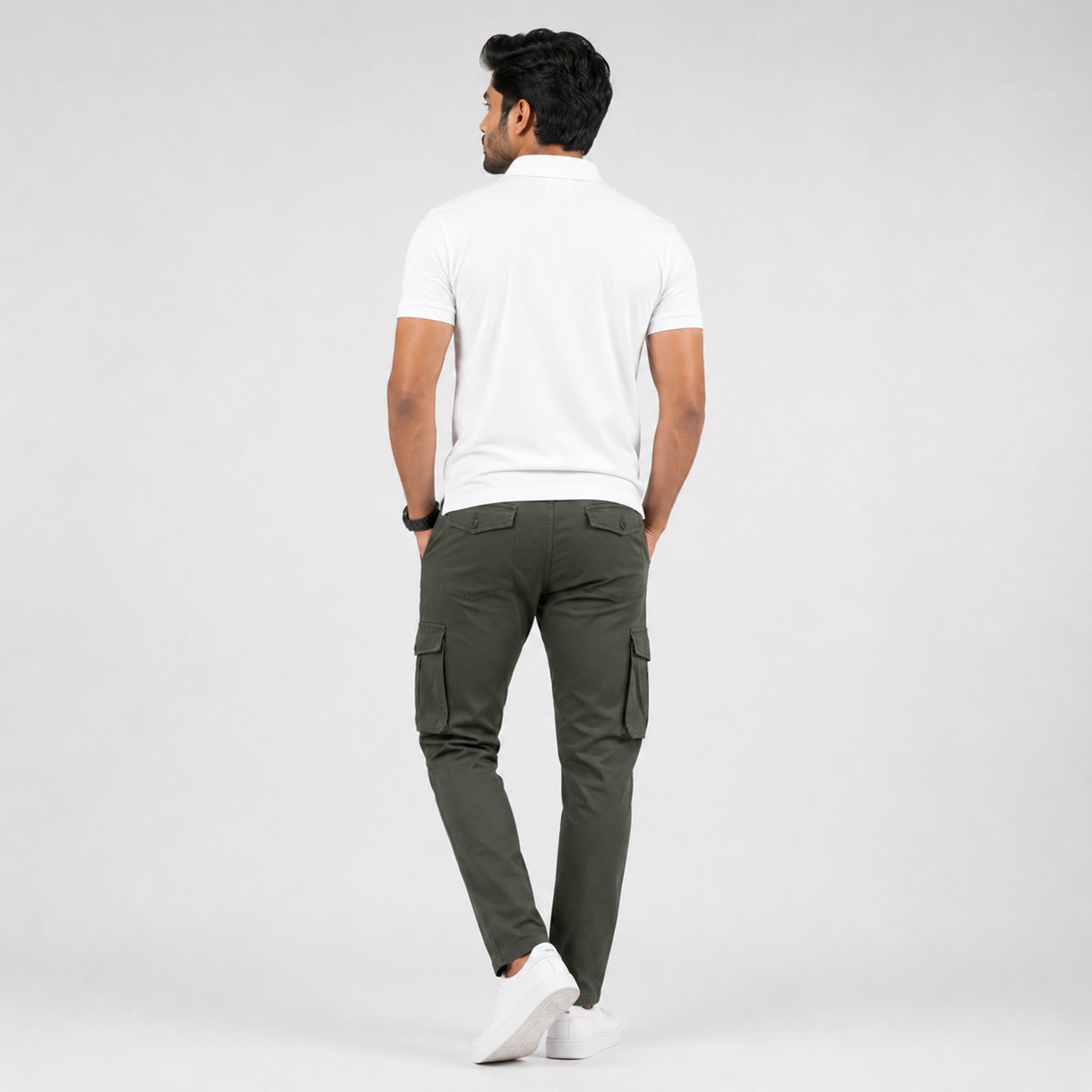 Winner's Men'S Olive Cargo Pant - 55850
