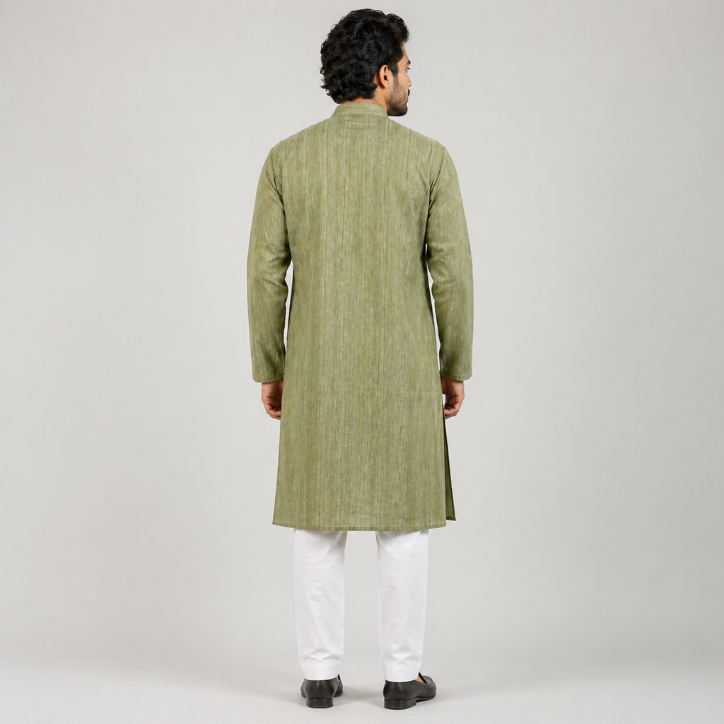 Winner Mens Olive Panjabi - 73921