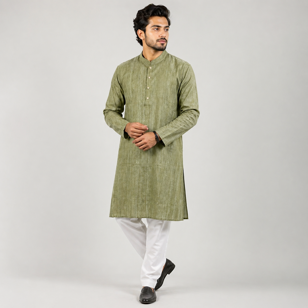 Winner Mens Olive Panjabi - 73921