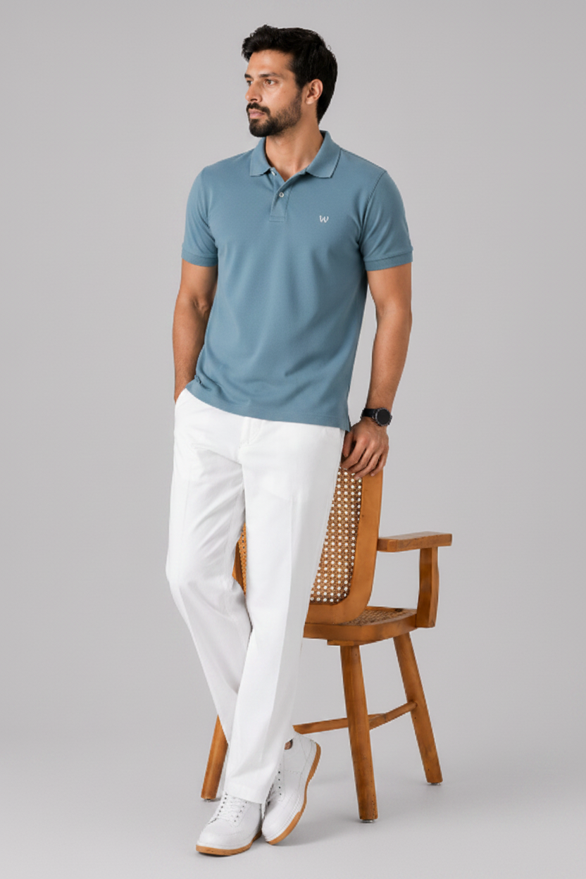 Winner Men's Opal Blue Polo Shirt - 73295
