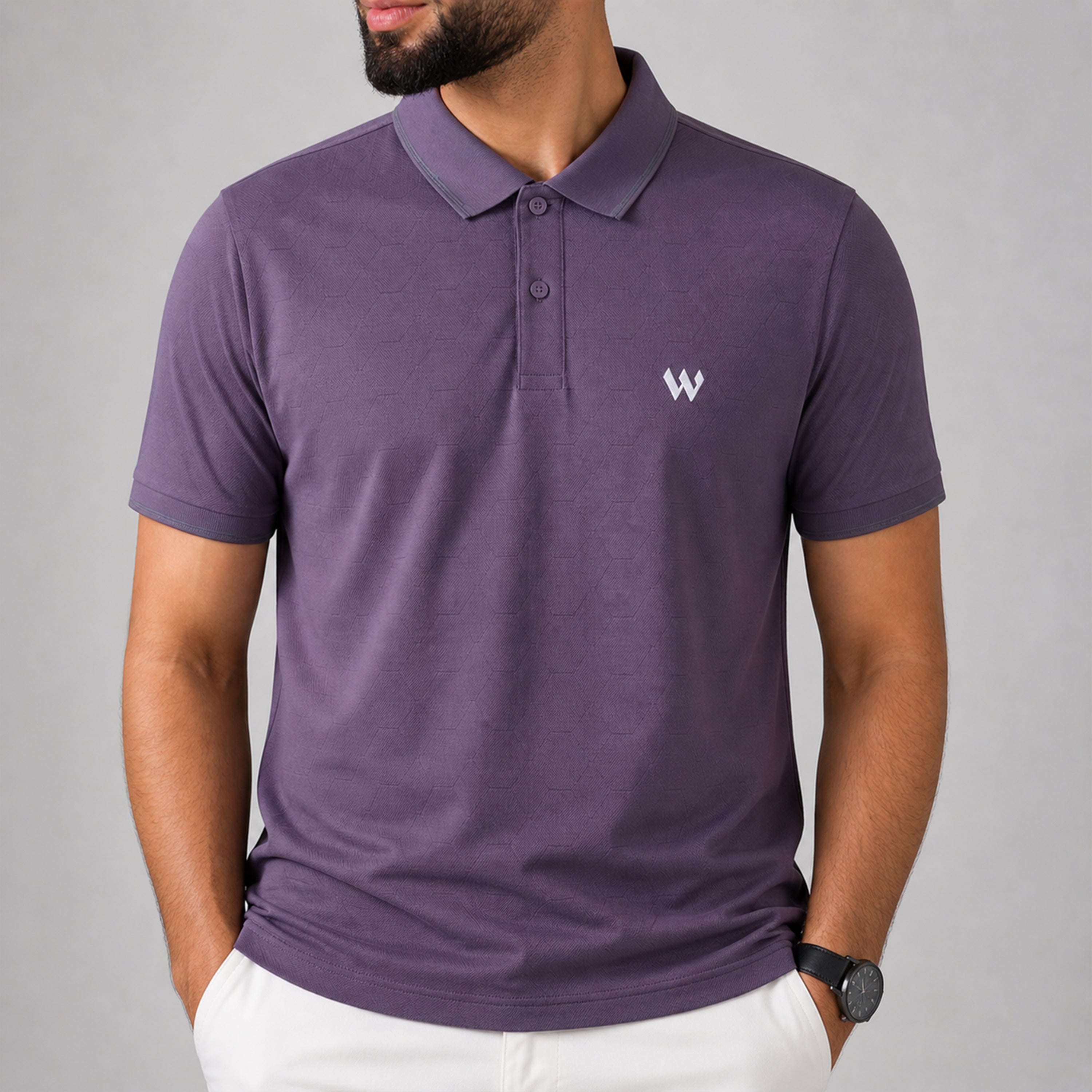 Winner Mens Purple Polo T Shirt - 73584