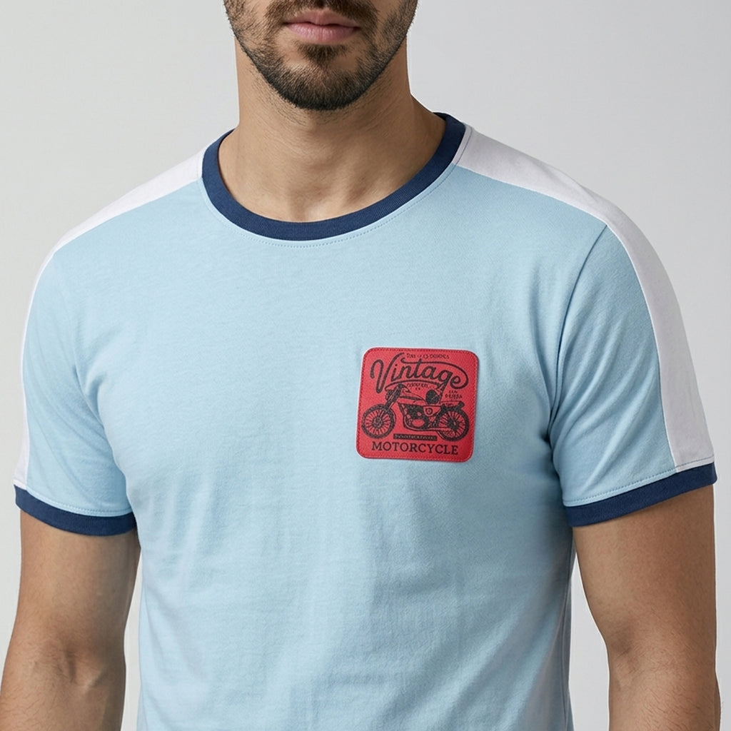 Winner Mens Sky Blue T Shirt - 80122