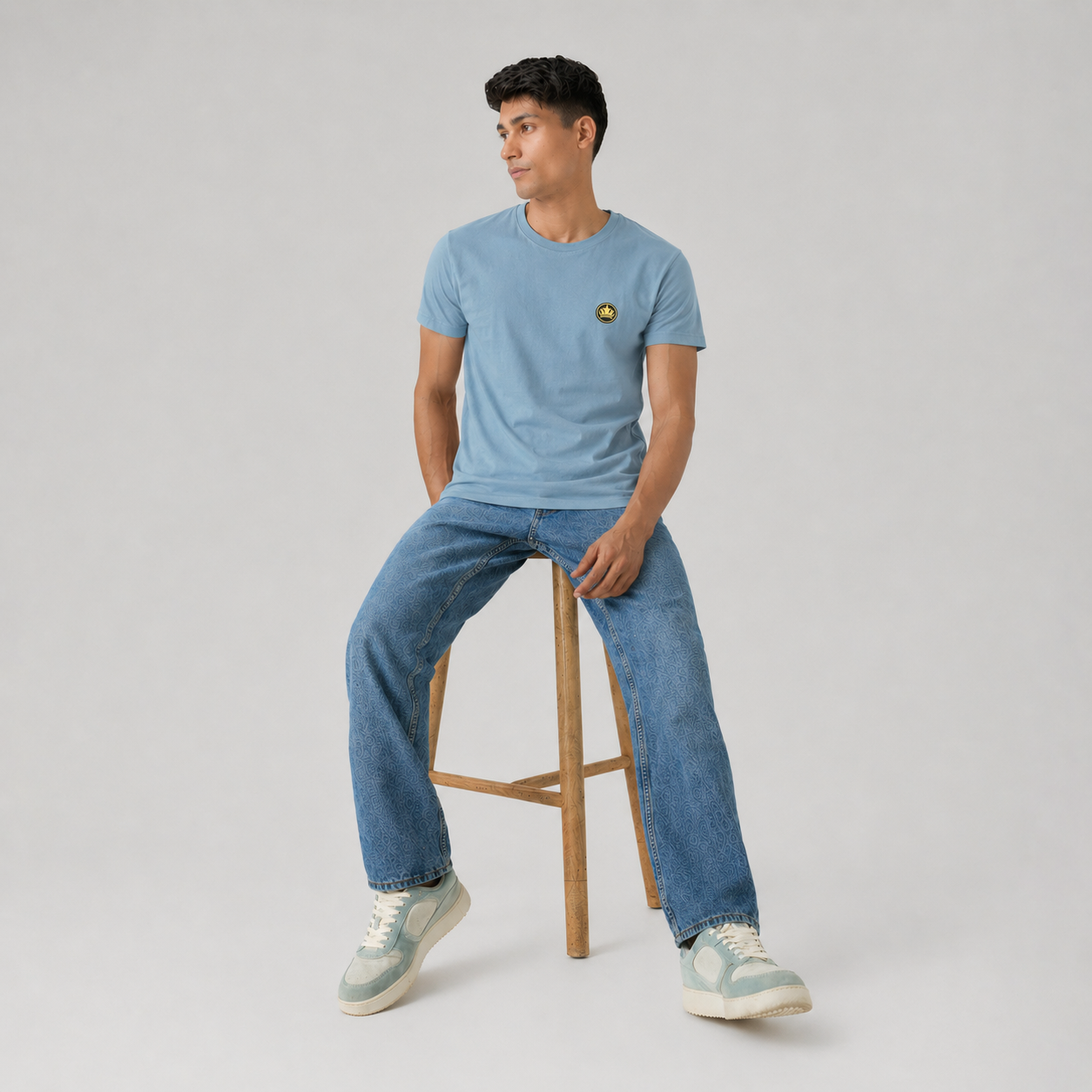 Winner Mens Sky Blue T Shirt- 80087