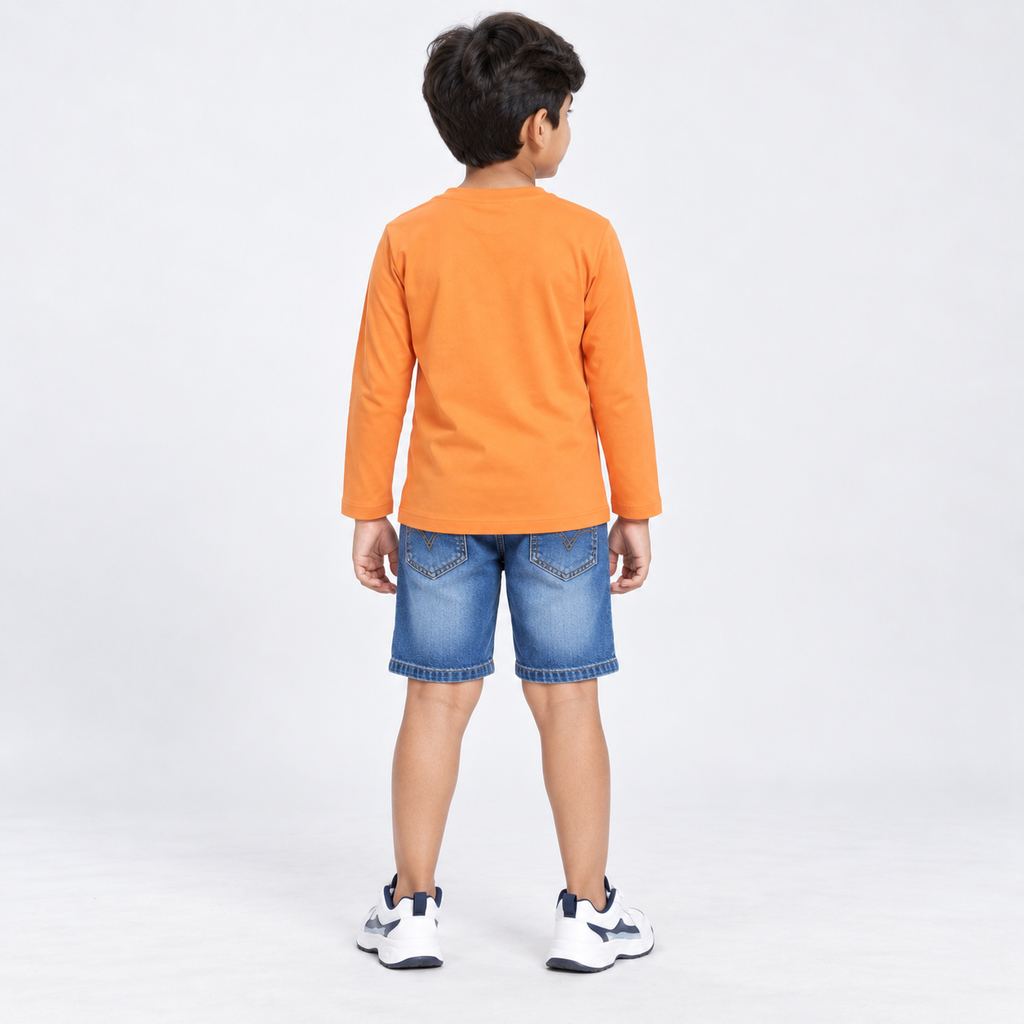 Winner Boys Vibrant Orange Full Sleeve T Shirt 80344