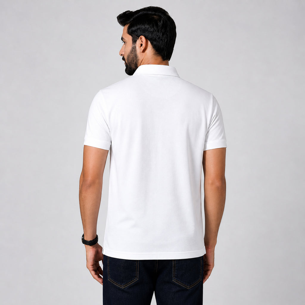 Winner Mens White Polo T Shirt - 73583