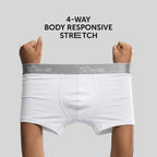 Winner Mens Black & White Crew Boxer ( 2 Pcs PACK ) - 73409