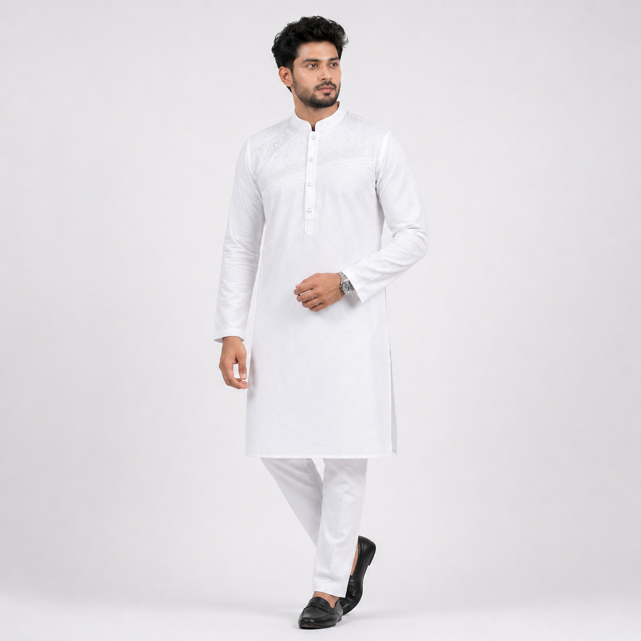 Winner Mens Grey Panjabi - 73938