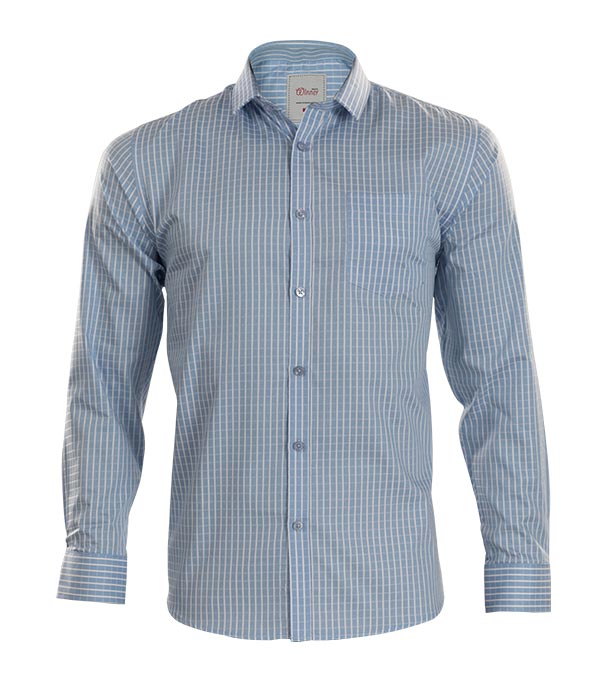 Men :: Formal Shirt :: Men's Formal shirt-White blue check